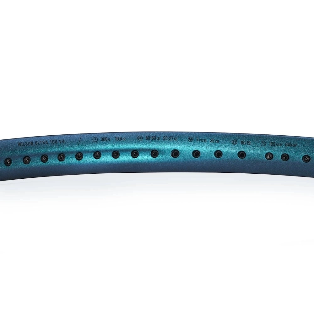 Raquete Wilson Ultra 100 V4.0 Sem Cordas - unissex - azul e preto