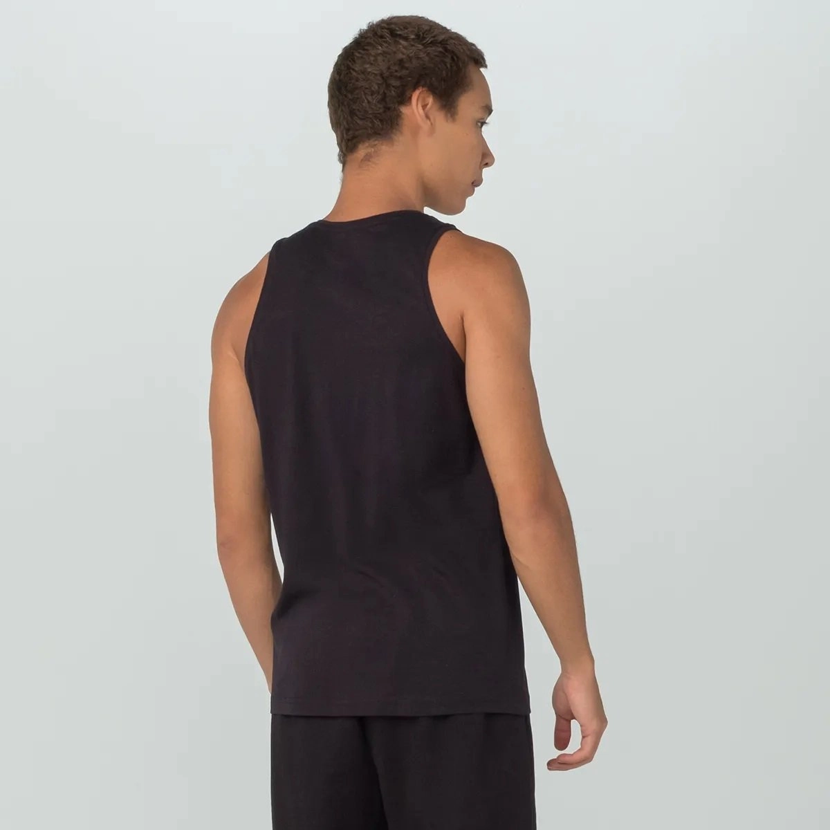 Regata Fila Letter Outline - masculino - preto e branco