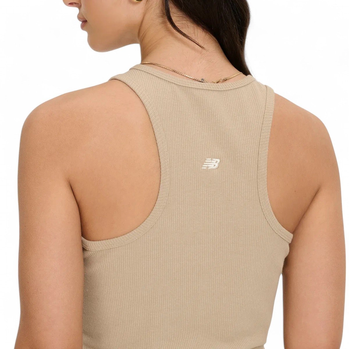 Regata New Balance Canelada Small Logo - feminino - areia