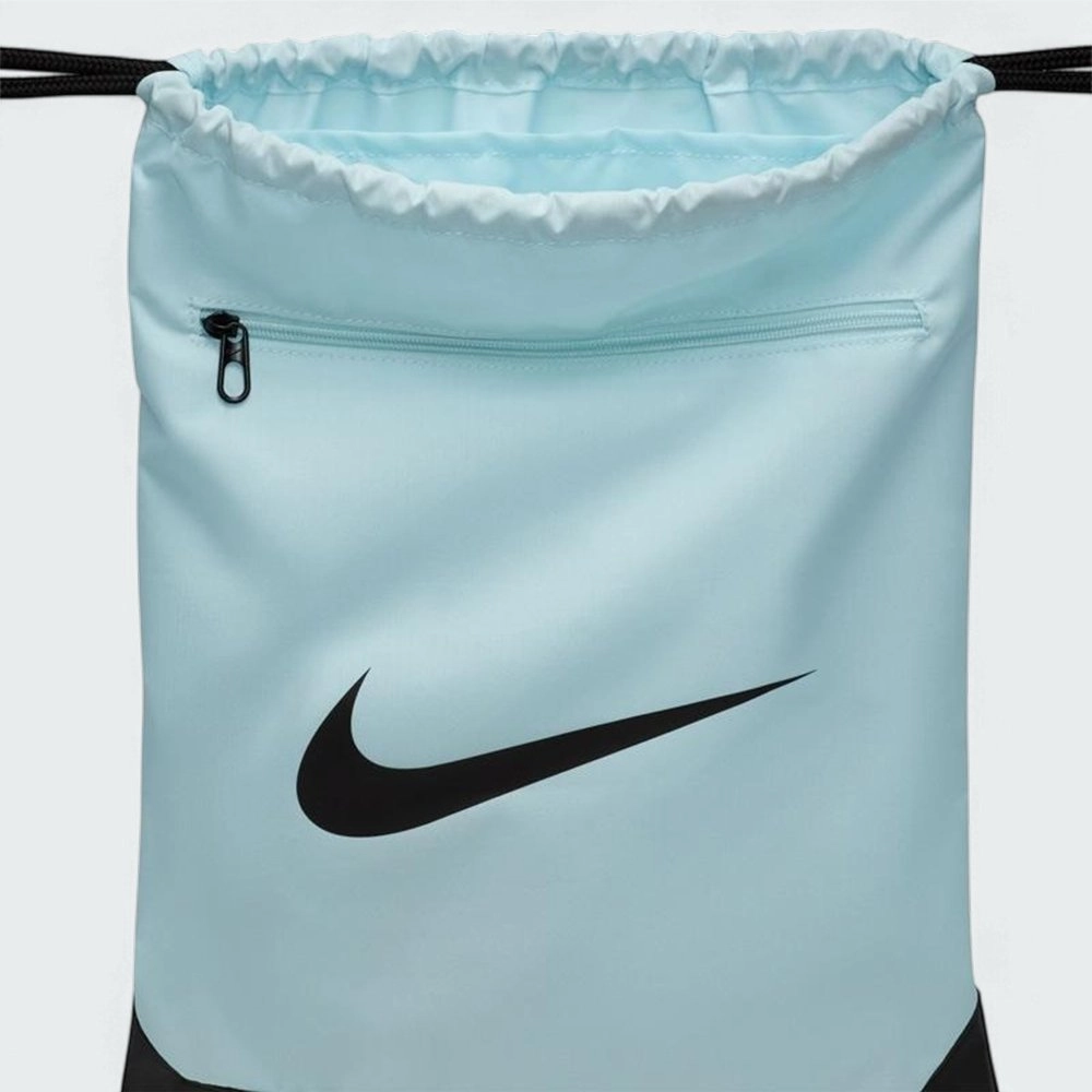 Sacola Nike Brasilia 9.5 Drawstring - unissex - azul celeste e preto