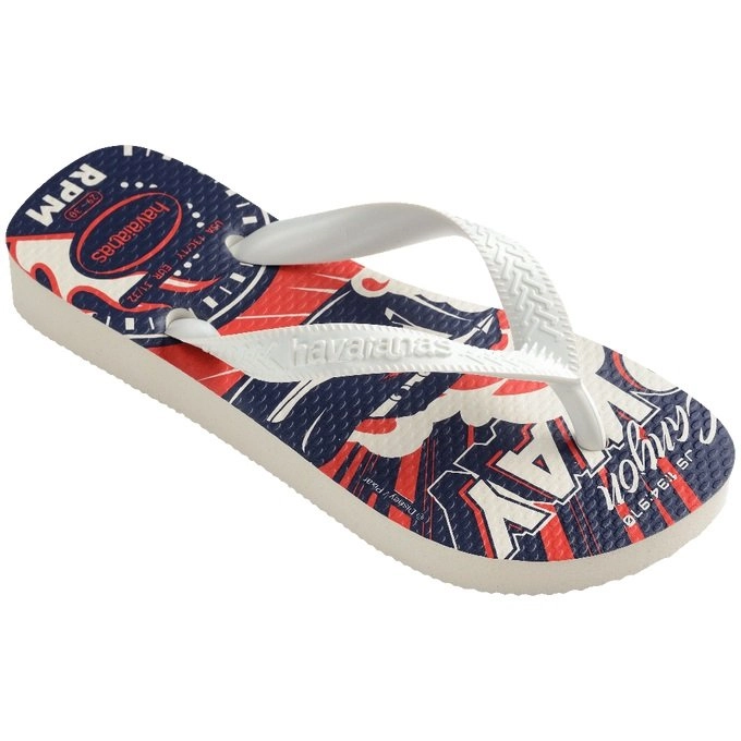 Sandalia Havaianas Cars infantil - unissex - branco e vermelho