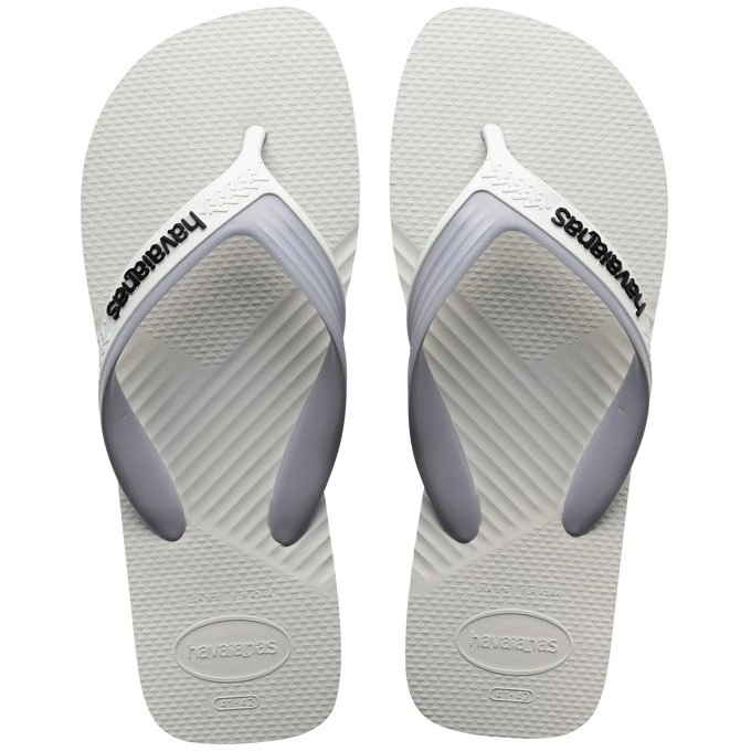 Sandalia Havaianas Hav Dual Fc - unissex - branco e cinza
