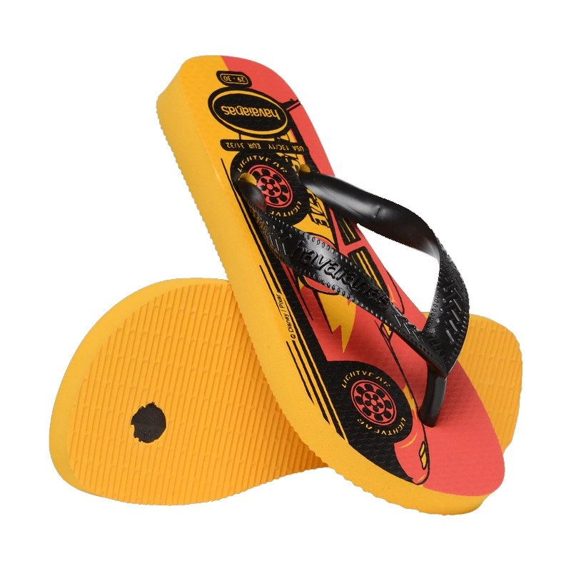 Sandalia Havaianas Kids Cars infantil - unissex - vermelho e laranja