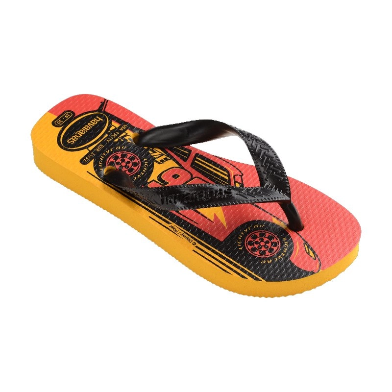 Sandalia Havaianas Kids Cars infantil - unissex - vermelho e laranja