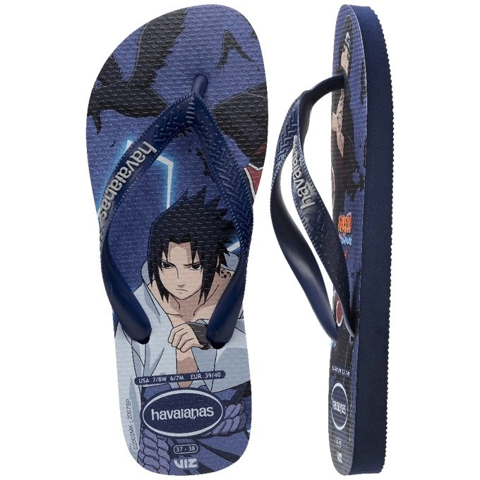 Sandalia Havaianas Naruto Fc - unissex - azul marinho