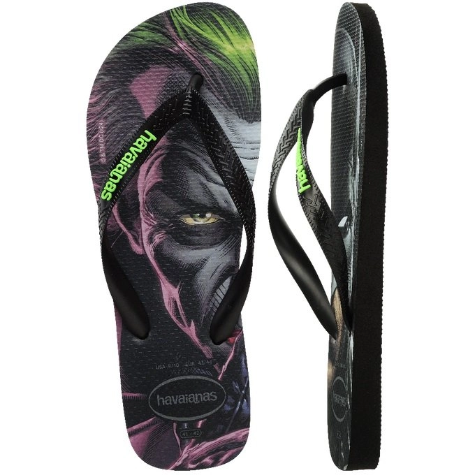 Sandalia Havaianas Top Herois Dc Gd - unissex - preto e verde