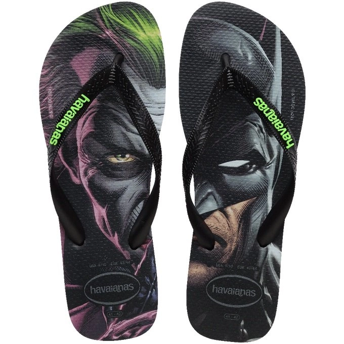 Sandalia Havaianas Top Herois Dc Gd - unissex - preto e verde