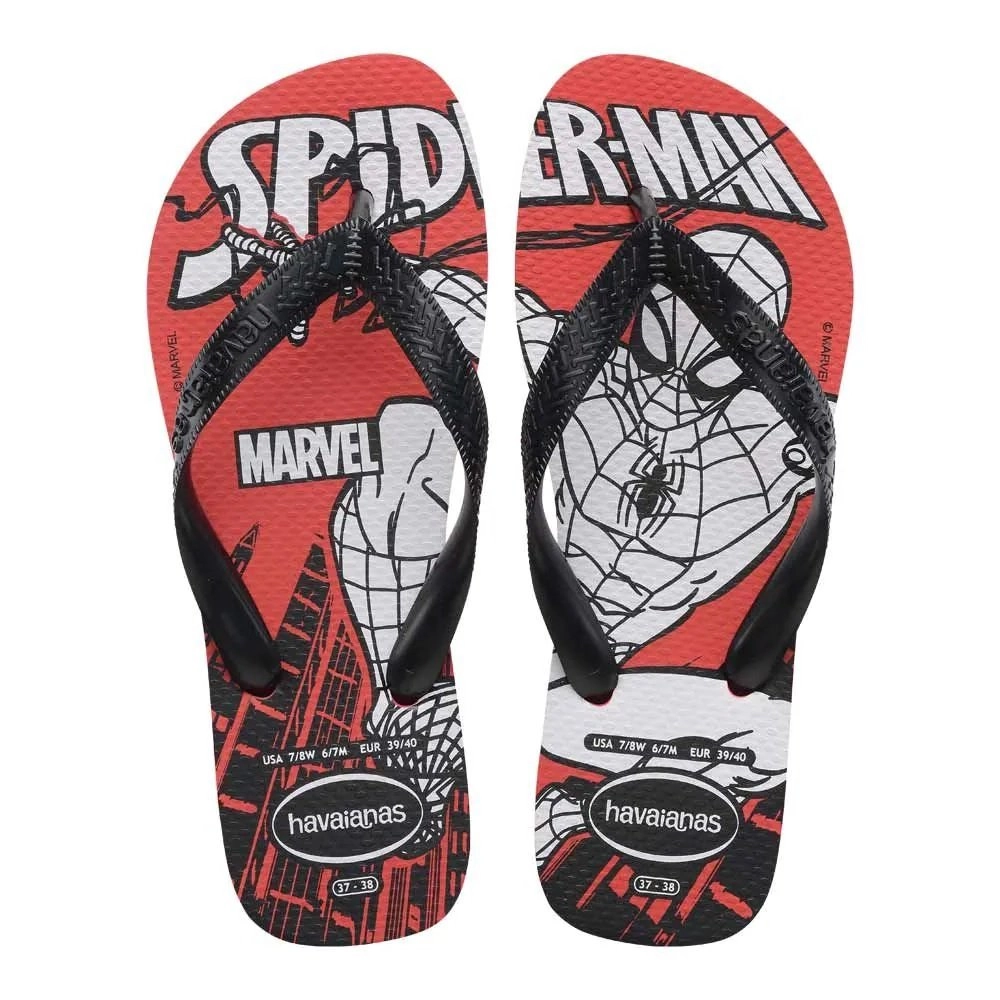 Sandalia Havaianas Top Marvel Lgmn Fc - masculino - vermelho e branco