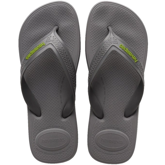 Sandalias Havaianas Top Max Comfort - unissex - cinza e verde