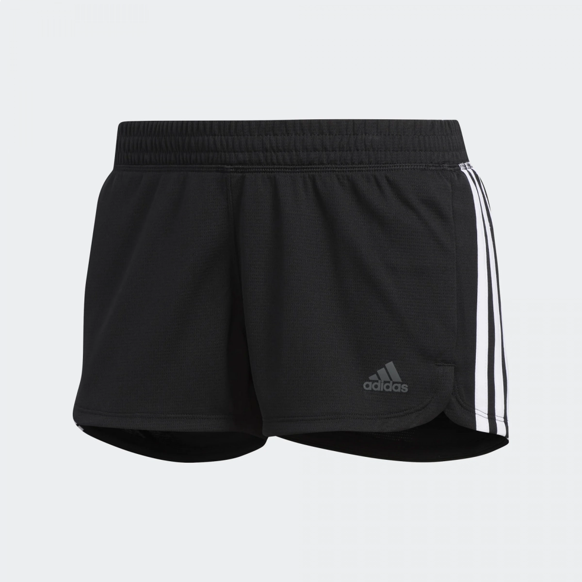 Short Adidas Pacer 3 Listras Knit - feminino - preto e branco