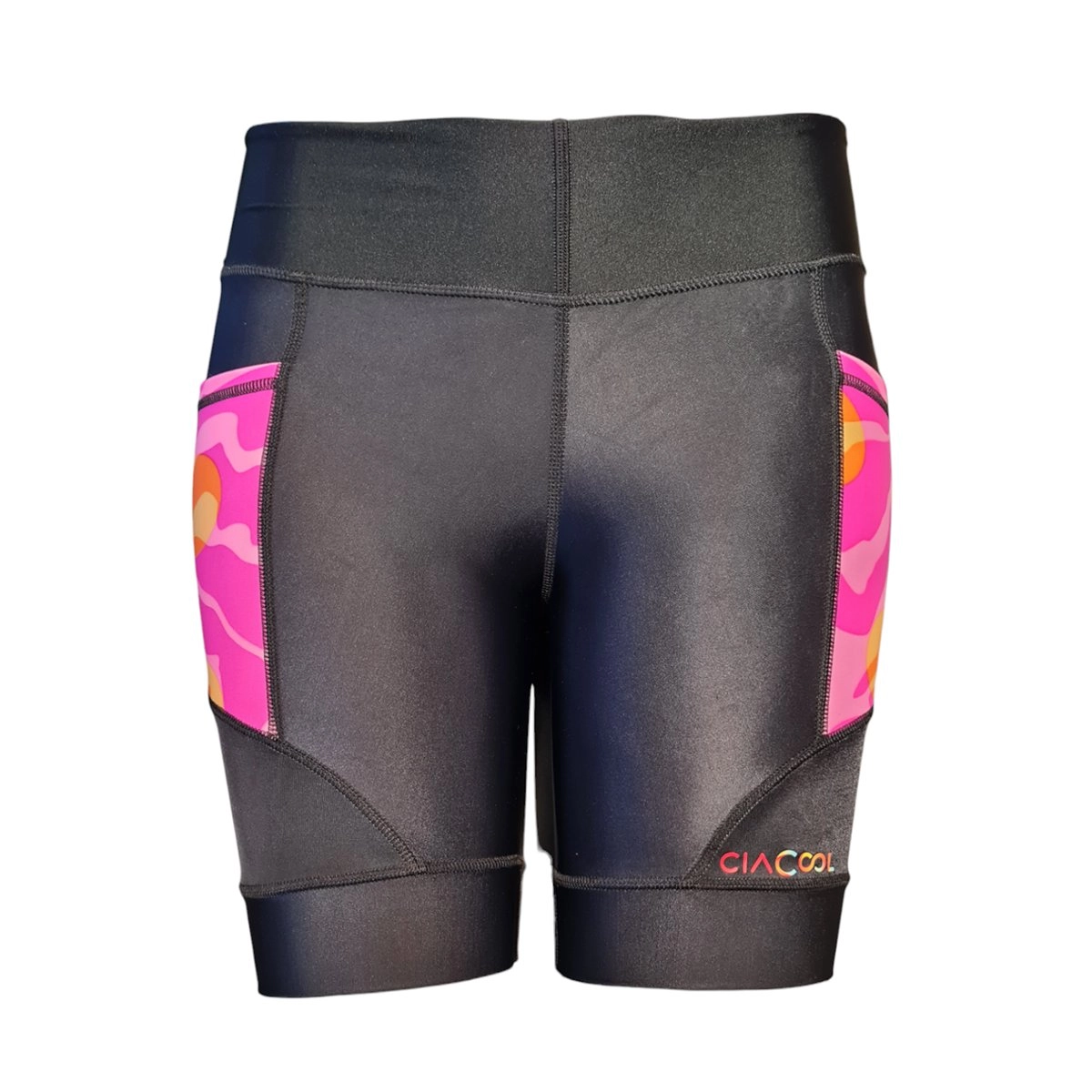 Short Ciacool - feminino - preto e rosa