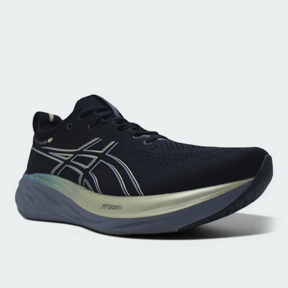 Tenis Asics Gel Nimbus 27 - feminino - cinza e verde