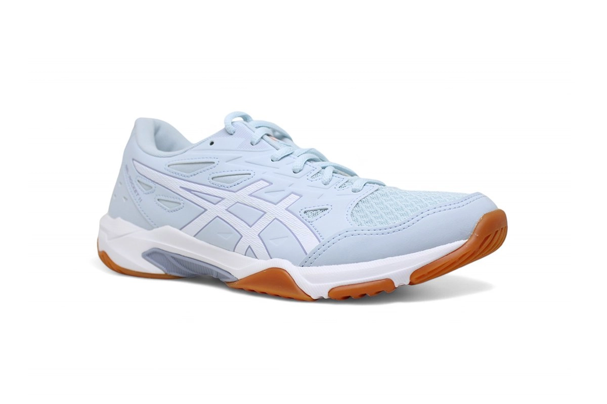 Tenis Asics Gel Rocket 11 - feminino - rosa e branco