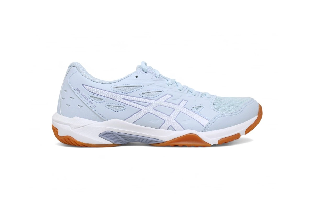 Tenis Asics Gel Rocket 11 - feminino - rosa e branco