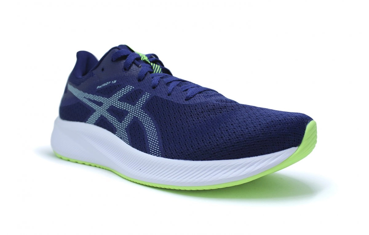 Tenis Asics Patriot 13 - masculino - azul marinho e laranja