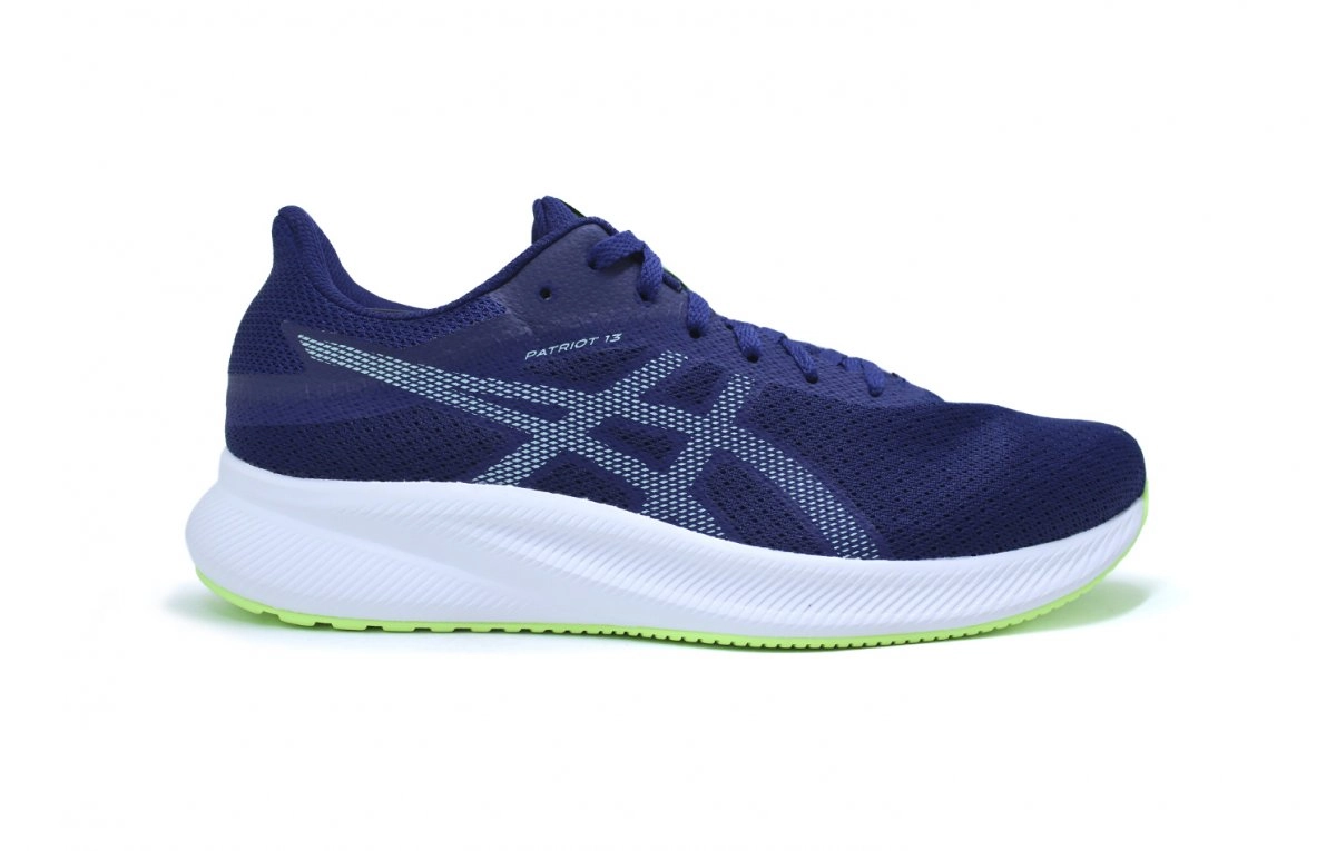 Tenis Asics Patriot 13 - masculino - azul marinho e laranja