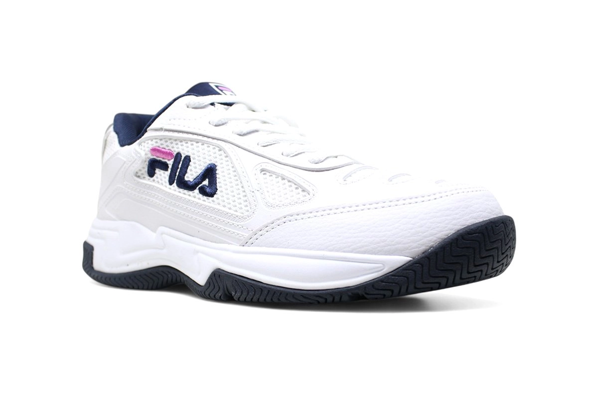 Tenis Fila Outfield Infantil - unissex - cinza e rosa
