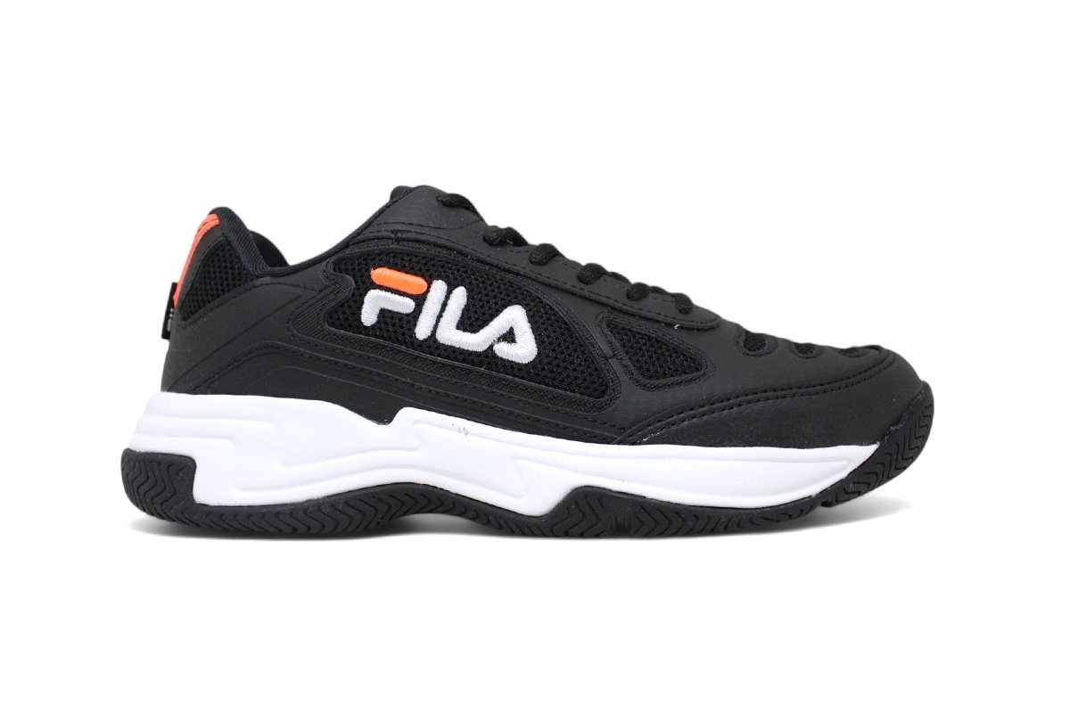Tenis Fila Outfield Infantil - unissex - preto e branco
