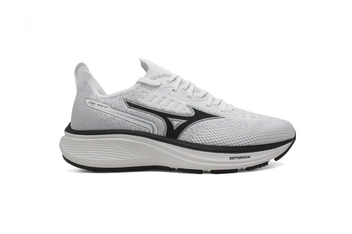 Tenis Mizuno Cool Ride 2 - masculino - chumbo e branco
