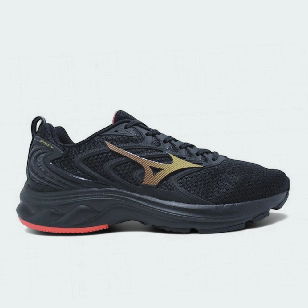 Tenis Mizuno Space 4 Junior - unissex - preto