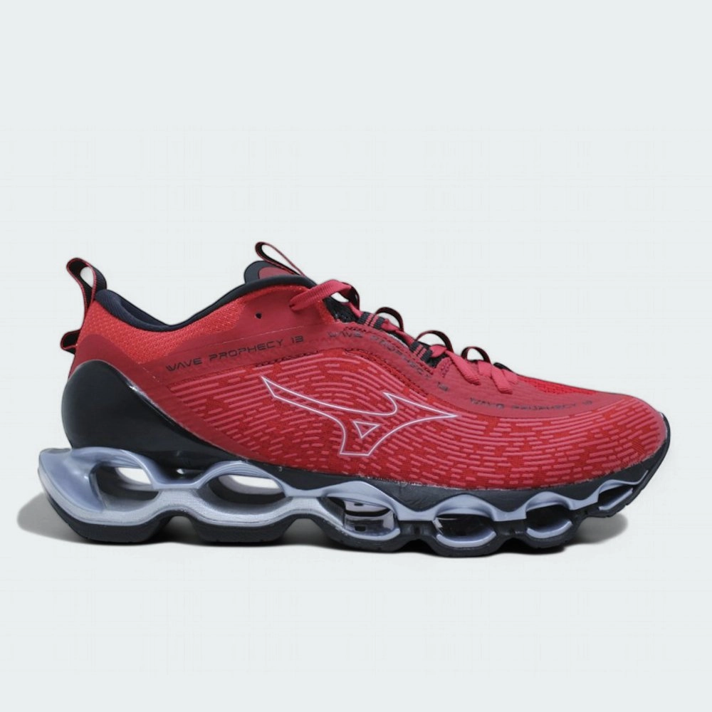 Tenis Mizuno Wave Prophecy 14 - masculino - preto e vermelho