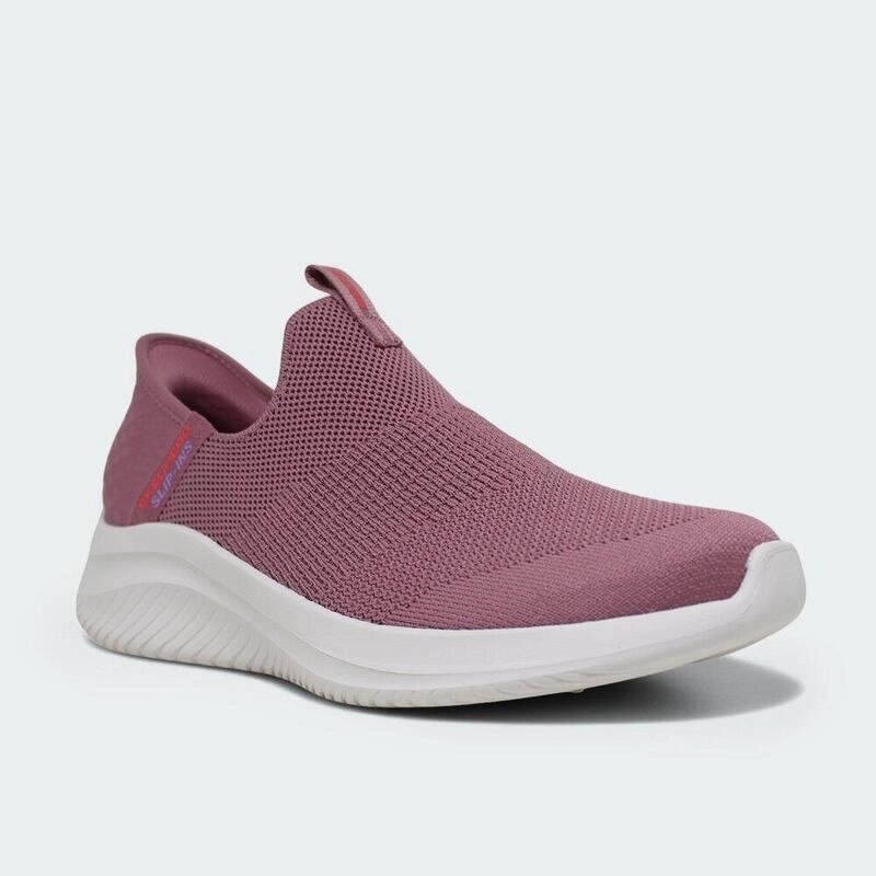 Tenis Skechers Ultra Flex 3.0 Cozy Streak - feminino - rosa e branco