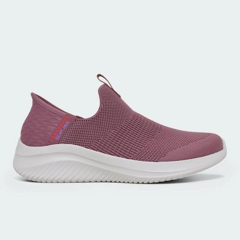Tenis Skechers Ultra Flex 3.0 Cozy Streak - feminino - rosa e branco