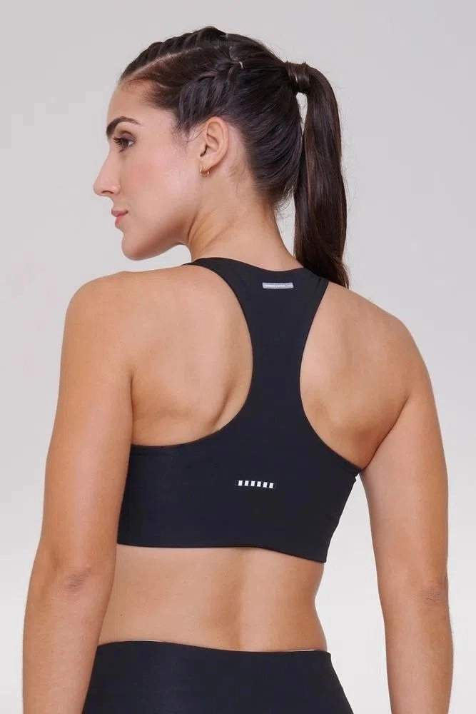 Top Authen Grit Bossa Nadador - feminino - branco e preto