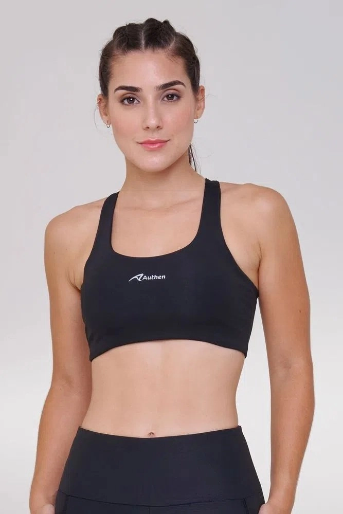 Top Authen Grit Bossa Nadador - feminino - branco e preto