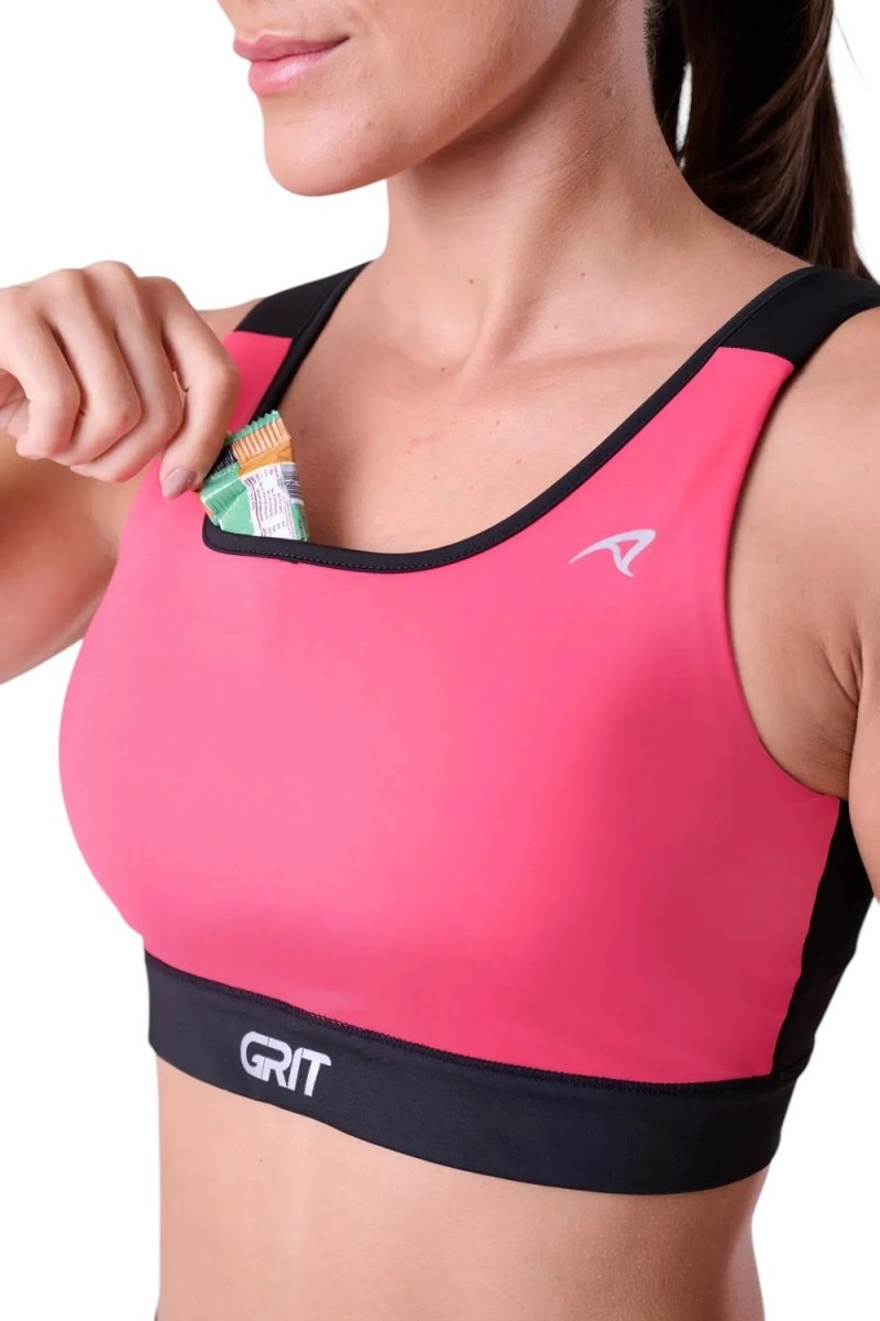 Top Authen Signature Power - feminino - rosa