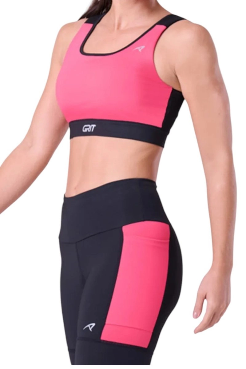 Top Authen Signature Power - feminino - rosa