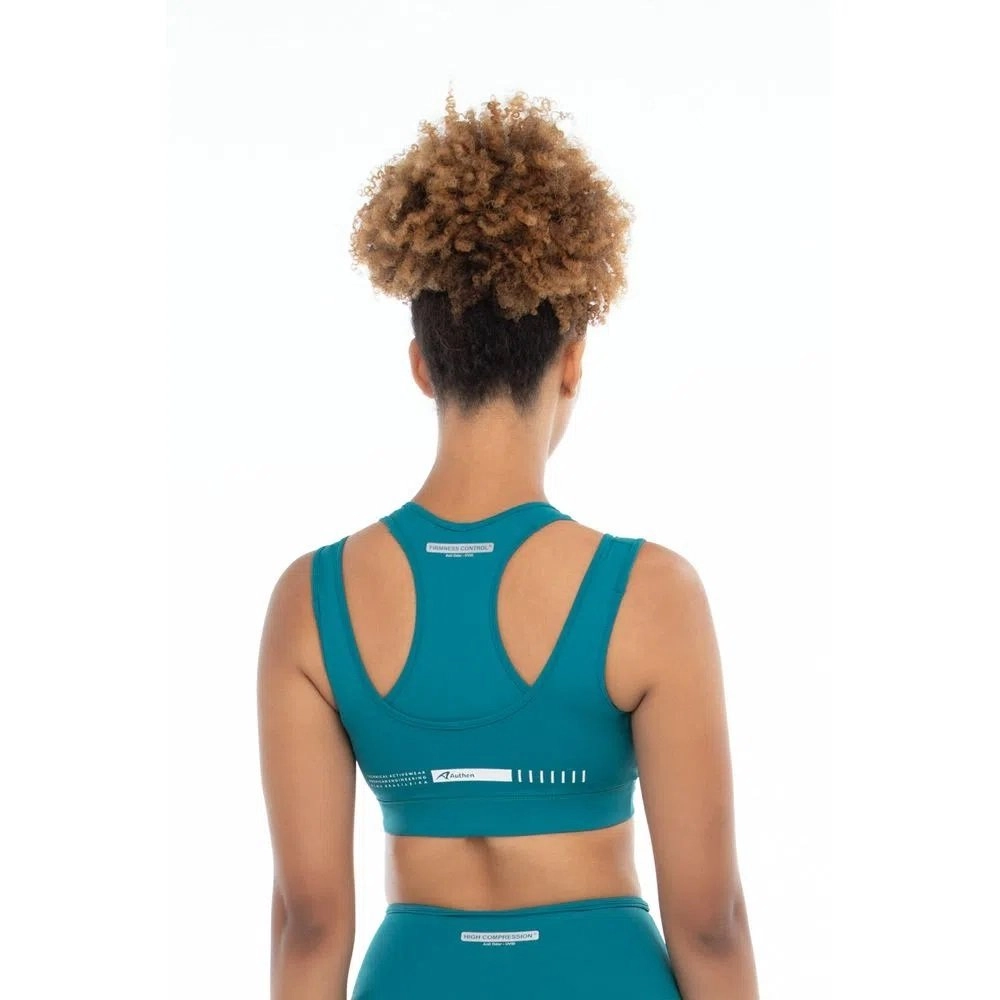 Top Authen Sprint Ginga Dupla Face - feminino - azul e preto