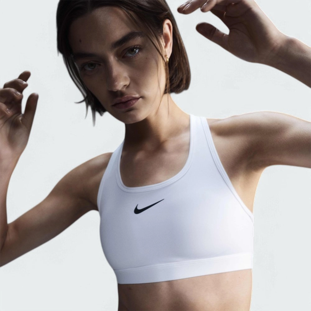 Top Nike Swoosh - feminino - preto e branco