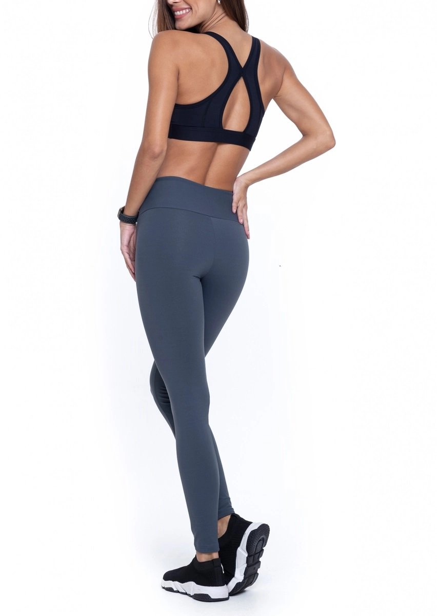 Top Run More Alta Sustentacao - feminino - azul