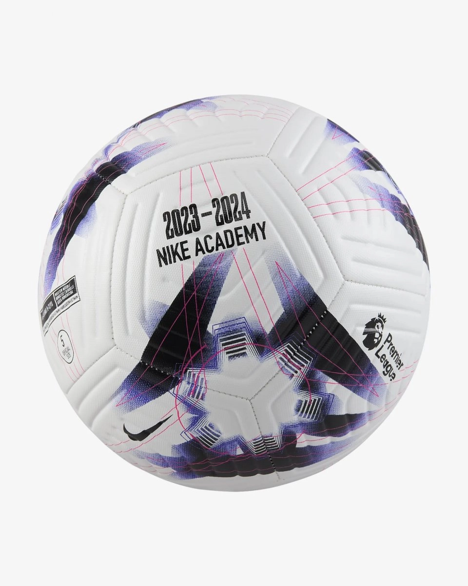 Bola campo Nike Premier League Academy - unissex - branco e roxo