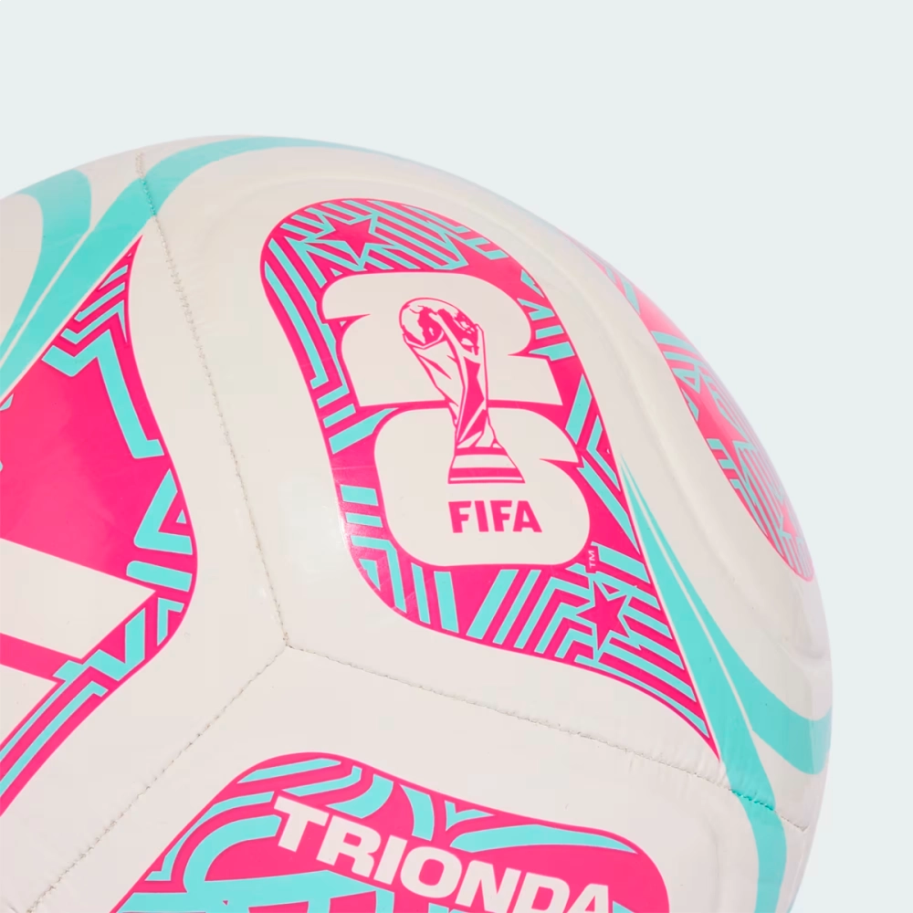 Bola Adidas WC 26 Trionda Club Unissex Futebol Branco Rosa Azul