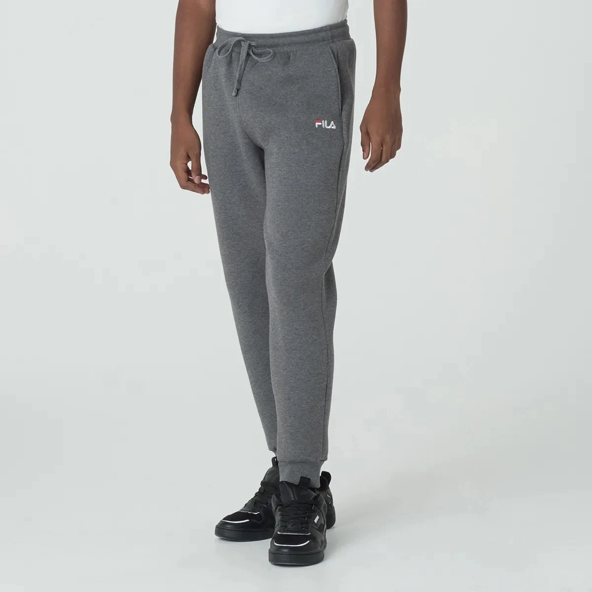 Calca Moletom Fila Classic Winter masculino cinza claro