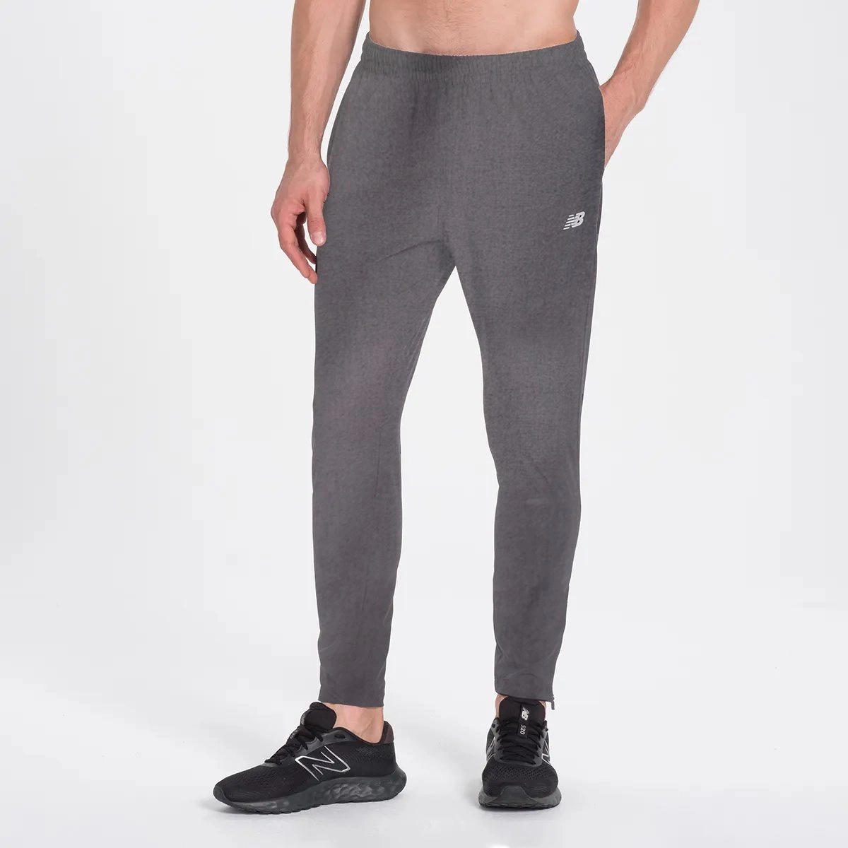 Calça New Balance Jogging Masculino Corrida Grafite | Kenpo Sports