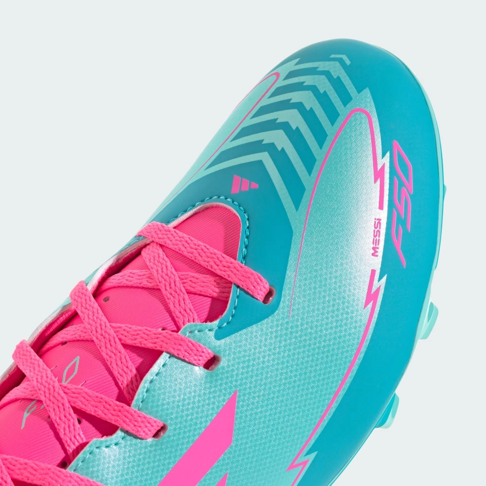 Chuteira Campo Adidas F50 Club Messi Masculino Adulto Azul e Rosa
