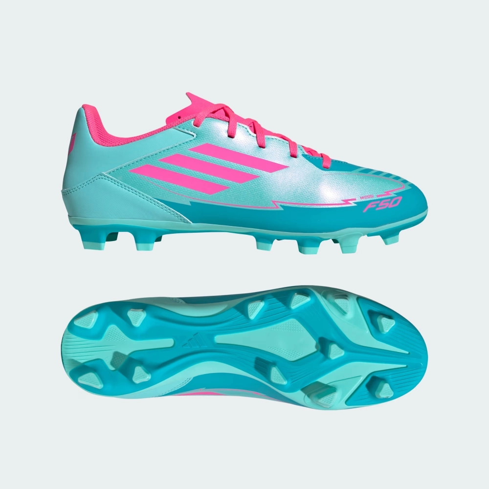 シューズ f50 adidas MESSI Chuteira Campo Adidas F50 Club Messi Masculino Adulto Azul e Rosa