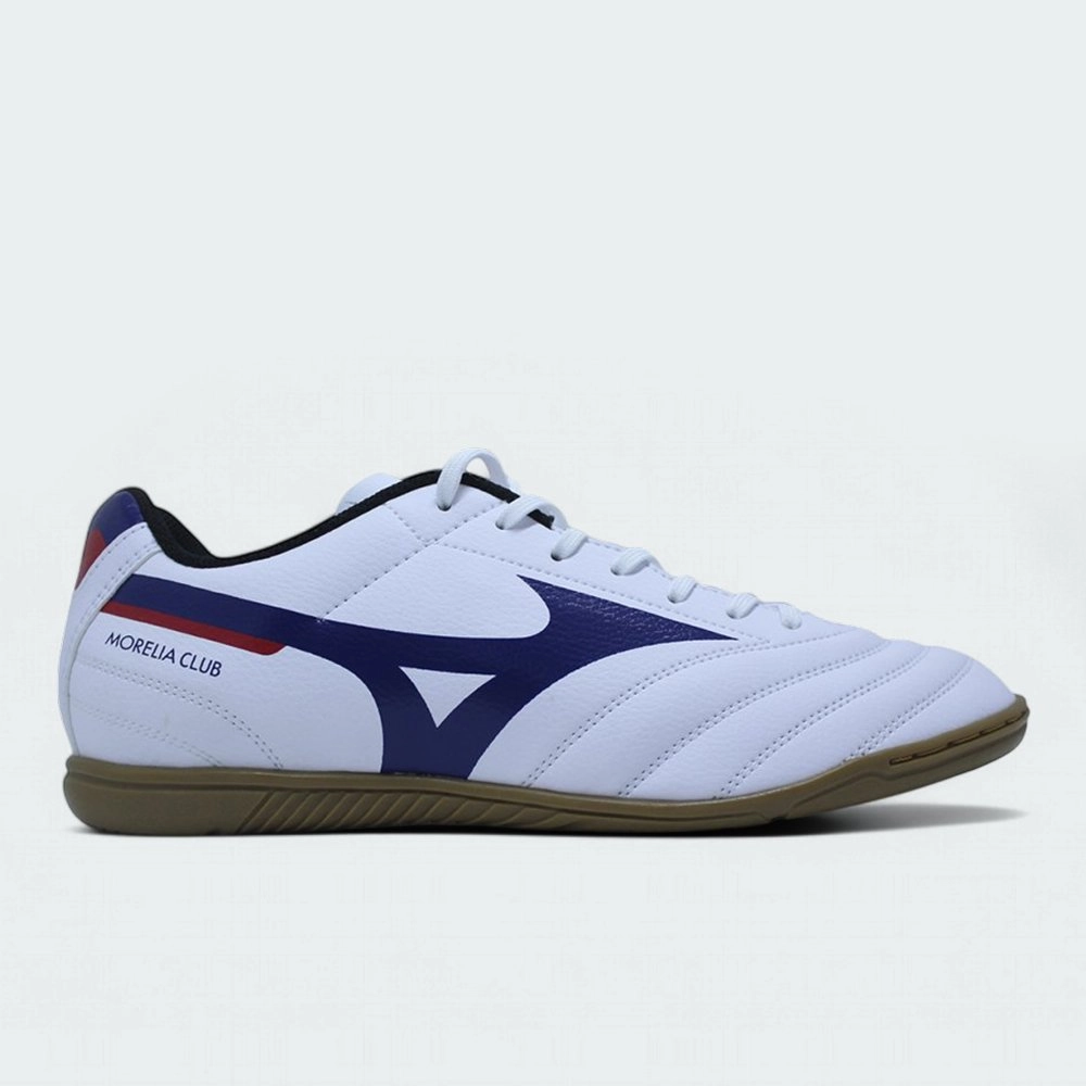 Chuteira Futsal/Indoor Mizuno Morelia Club - unissex - branco e