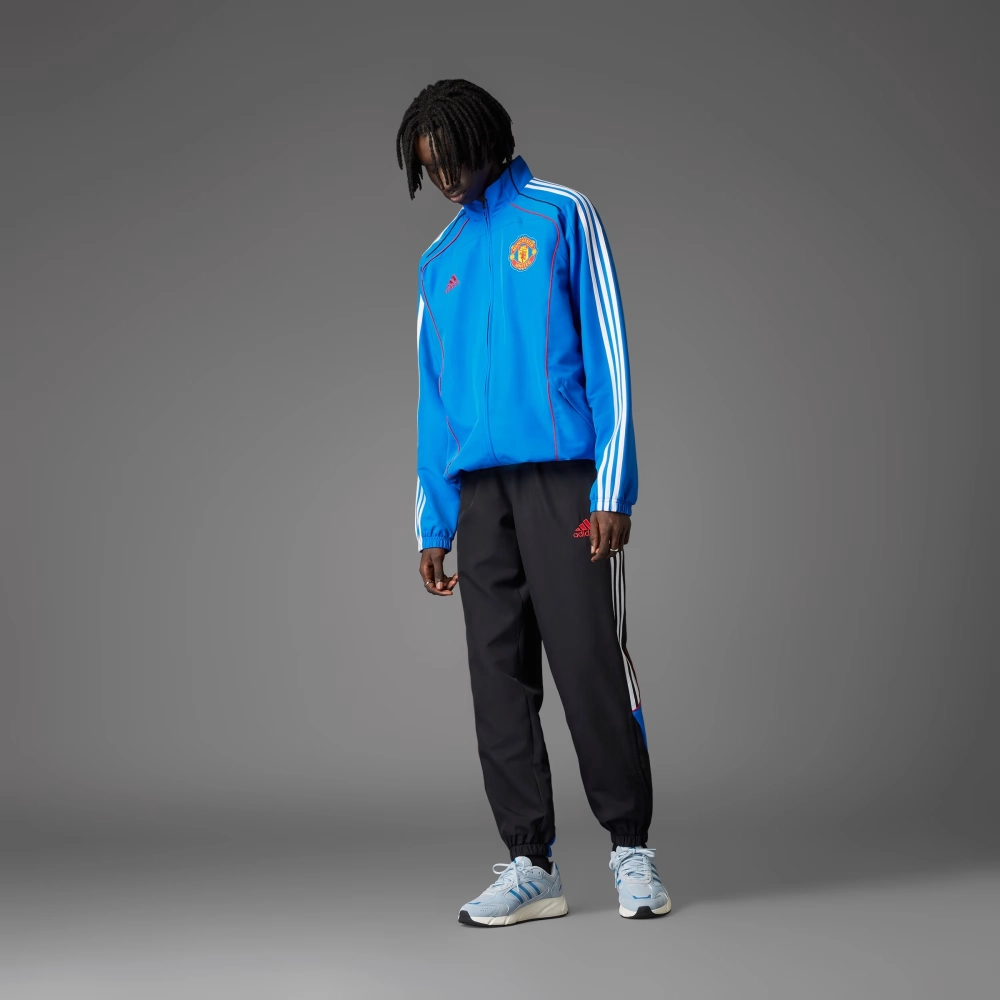 Jaqueta Adidas Manchester United UBP masculino azul vermelho