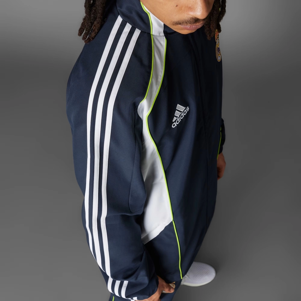 00s adidas REAL MADRID フルジップジャケット Jaqueta Adidas Real Madrid UBP masculino azul marinho branco