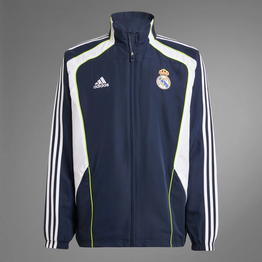 Jaqueta Adidas Real Madrid UBP masculino azul marinho branco