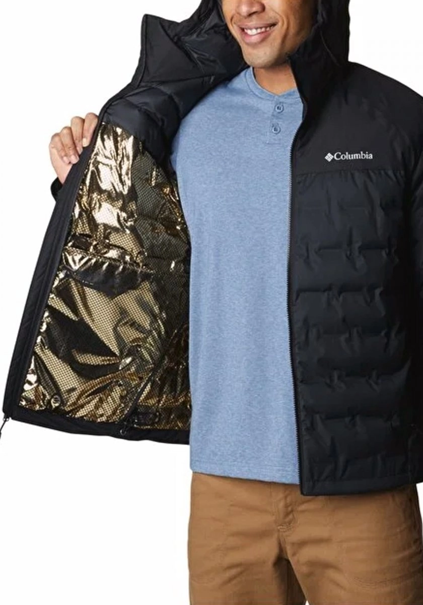 Jaqueta Columbia Grand Trek II Down Hooded Masculina Preta | Kenpo