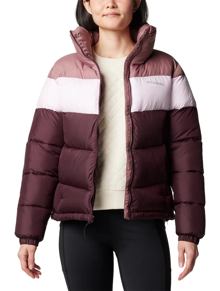 ジャケット・アウター Columbia hooded puffer jacket brown pink Jaqueta Columbia Puffect II Colorblock Unissex Roxo | Kenpo Sports
