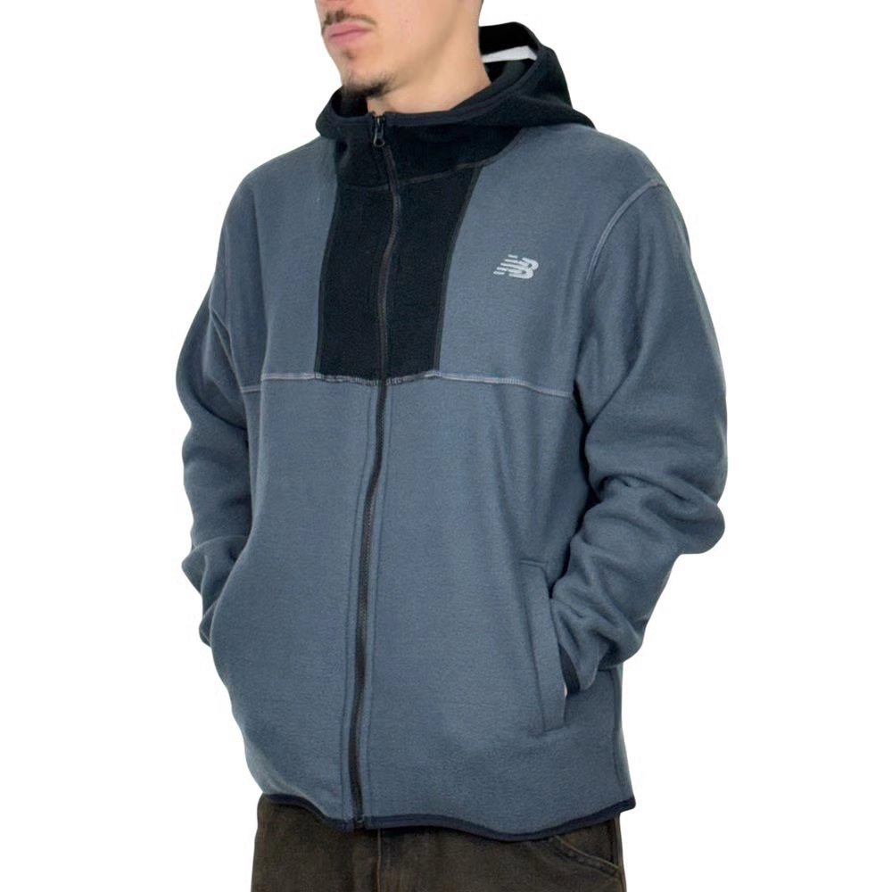 Jaqueta New Balance Fleece masculino grafite escuro | Kenpo Sports