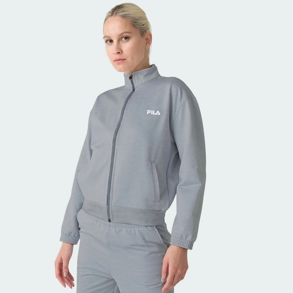 Agasalho Fila Essentials - feminino - cinza