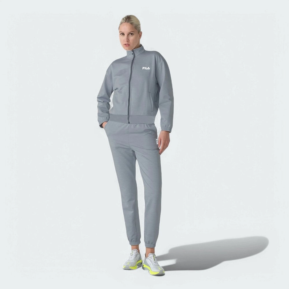 Agasalho Fila Essentials - feminino - cinza