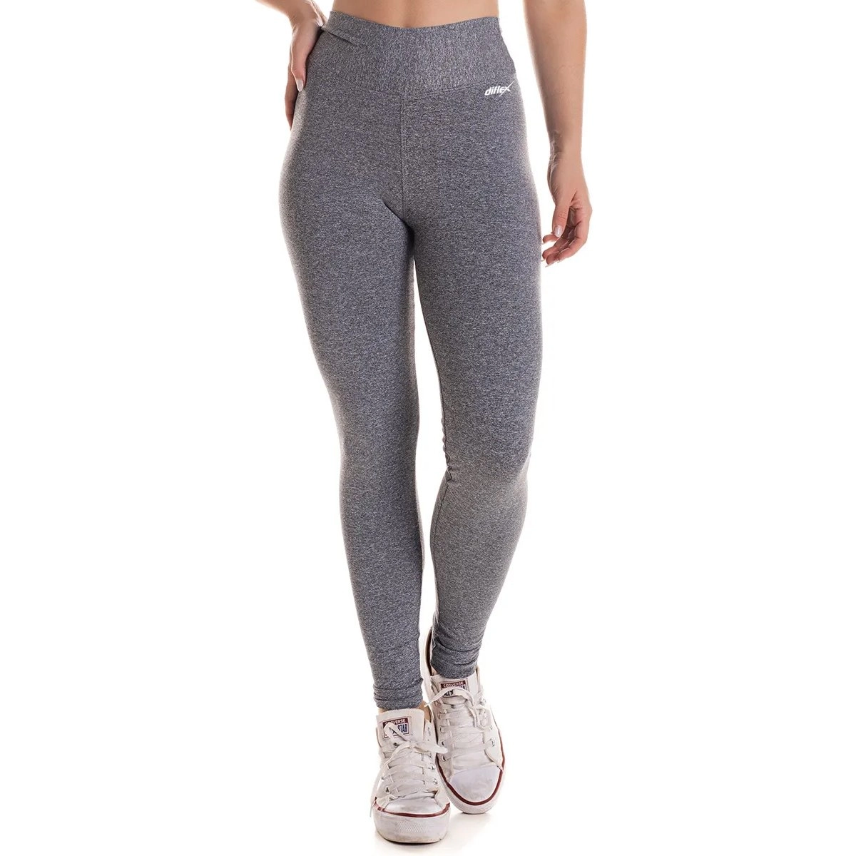 Calca Diflex Cos Altissimo - feminino - cinza escuro